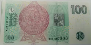 Czech Republic 100 Kroner, 2019 P-28 reverse